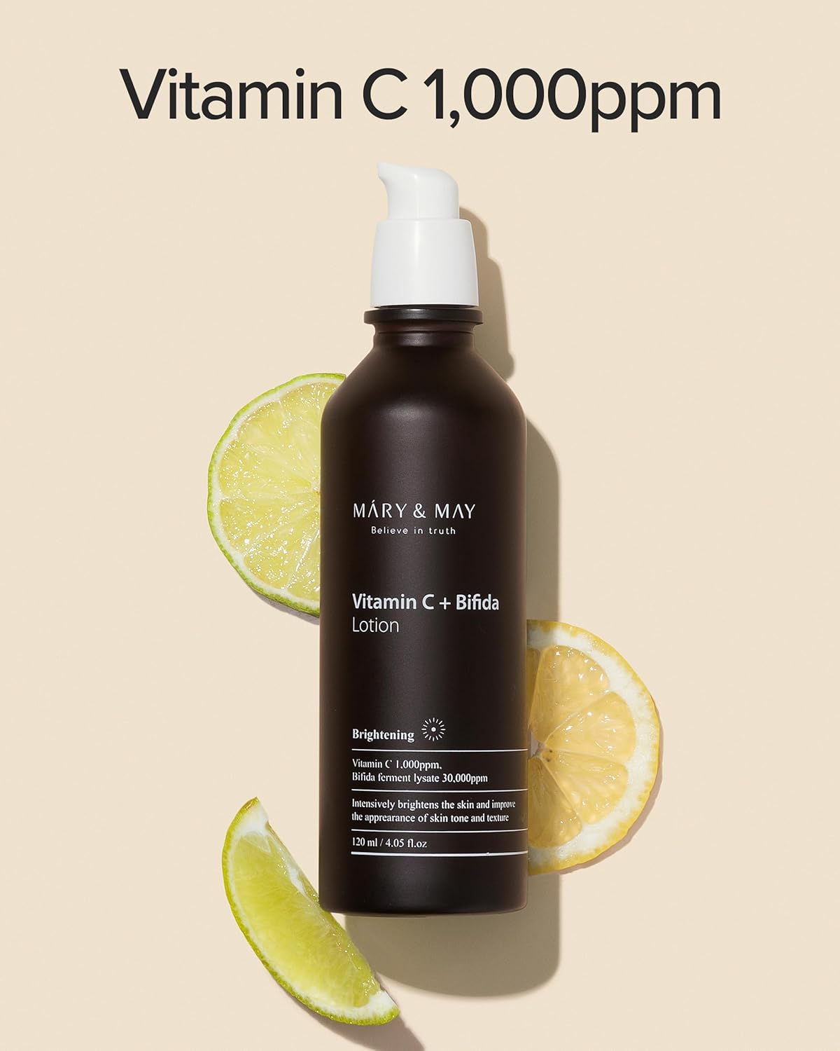 Mary&May Vitamin C+ Bifida Lotion - Nourishing Face Lotion For Evens Skin Tone And Moisturization - 30,000Ppm Bifida Fermentation With 1,000Ppm Vitamin C, 4.06 Fl.Oz. : Beauty & Personal Care