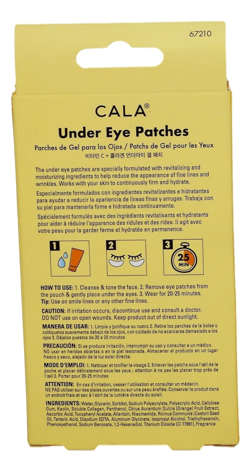 Cala Collagen & Gold Hydrogel Under Eye Patch 10 Count, 10 Count : Beauty & Personal Care
