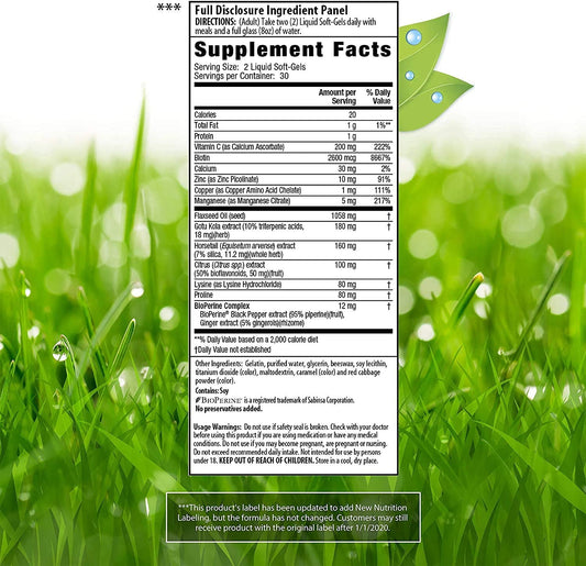 Irwin Naturals Longer, Stronger Hair And Nails - Promotes Vibrant Shine Texture & Strength - 60 Liquid Softgels