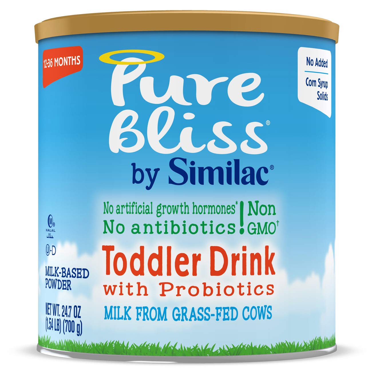 Pure Bliss By Similac Toddler Drink, Imported From Europe, Easy To Digest, Non-Gmo, Powder, 24.7-Oz Can, Pack Of 6