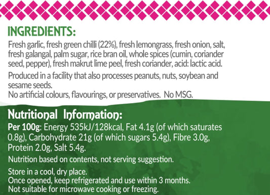 Thai Taste Green Curry Paste In Tub 400 G (Pack Of 3)