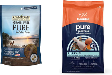 Canidae Pure Puppy Dry Dog Food, Chicken, Lentil And Whole Egg Recipe With Duck And Chickpea Bisuits