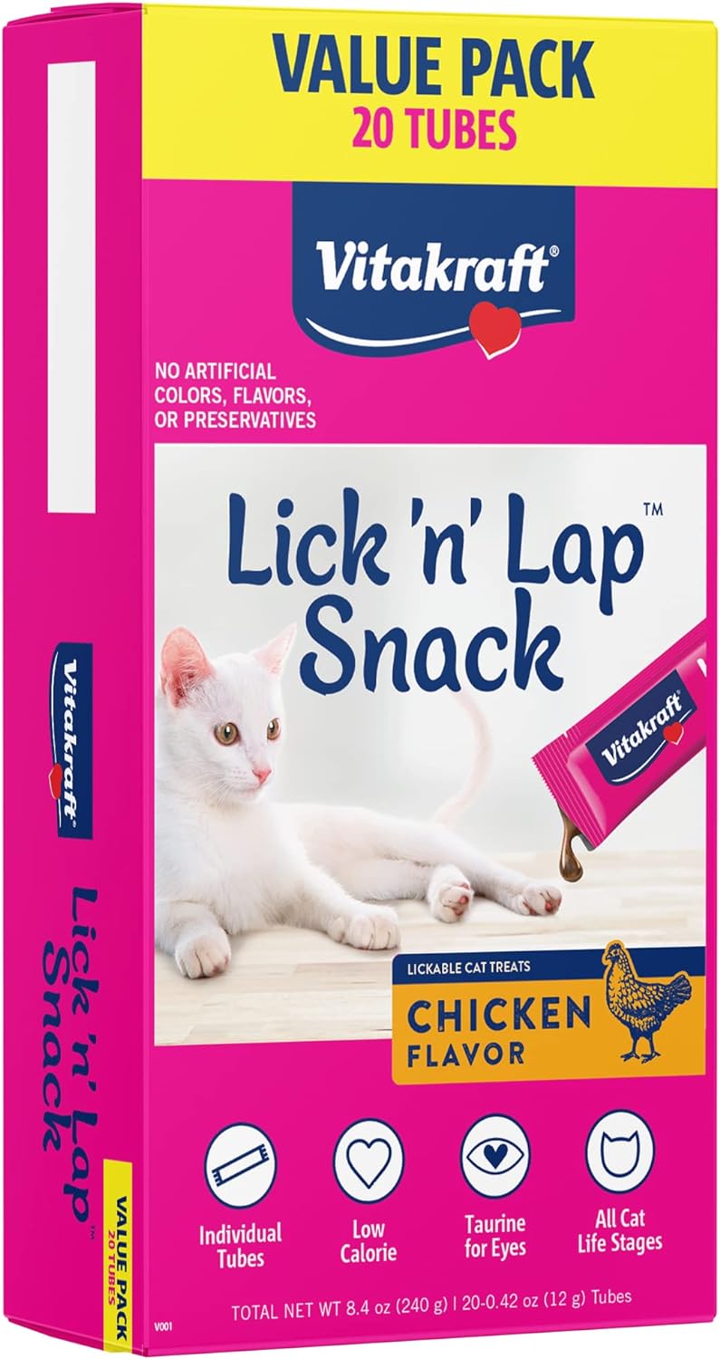 Lick 'N' Lap Snack With Chicken Cat Treat, Value-Pack 20Pk