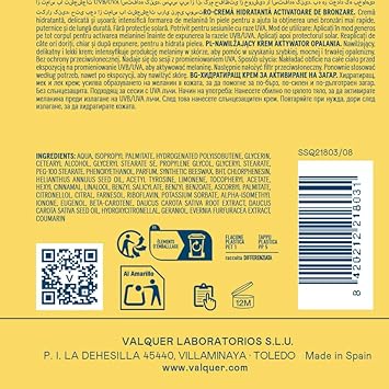 Valquer Moisturizing Cream Tanning Accelerator. No SPF. Tanning Boost. Faster and Longer-Lasting Natural Tan Enhancer - 300 ml : Amazon.co.uk: Beauty