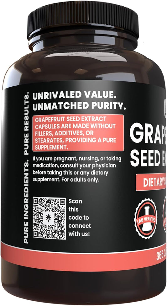 Pure Original Ingredients Grapefruit Seed Extract (365 Capsules) No Magnesium Or Rice Fillers, Always Pure, Lab Verified