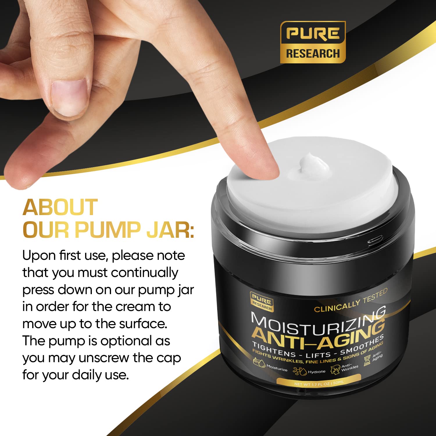Men's Face Cream Moisturizer - Anti-Aging Cream For Men, Collagen, Retinol & Hyaluronic Acid - Day & Night - Facial Skin Care- Anti Wrinkle 1.7 oz : Beauty & Personal Care