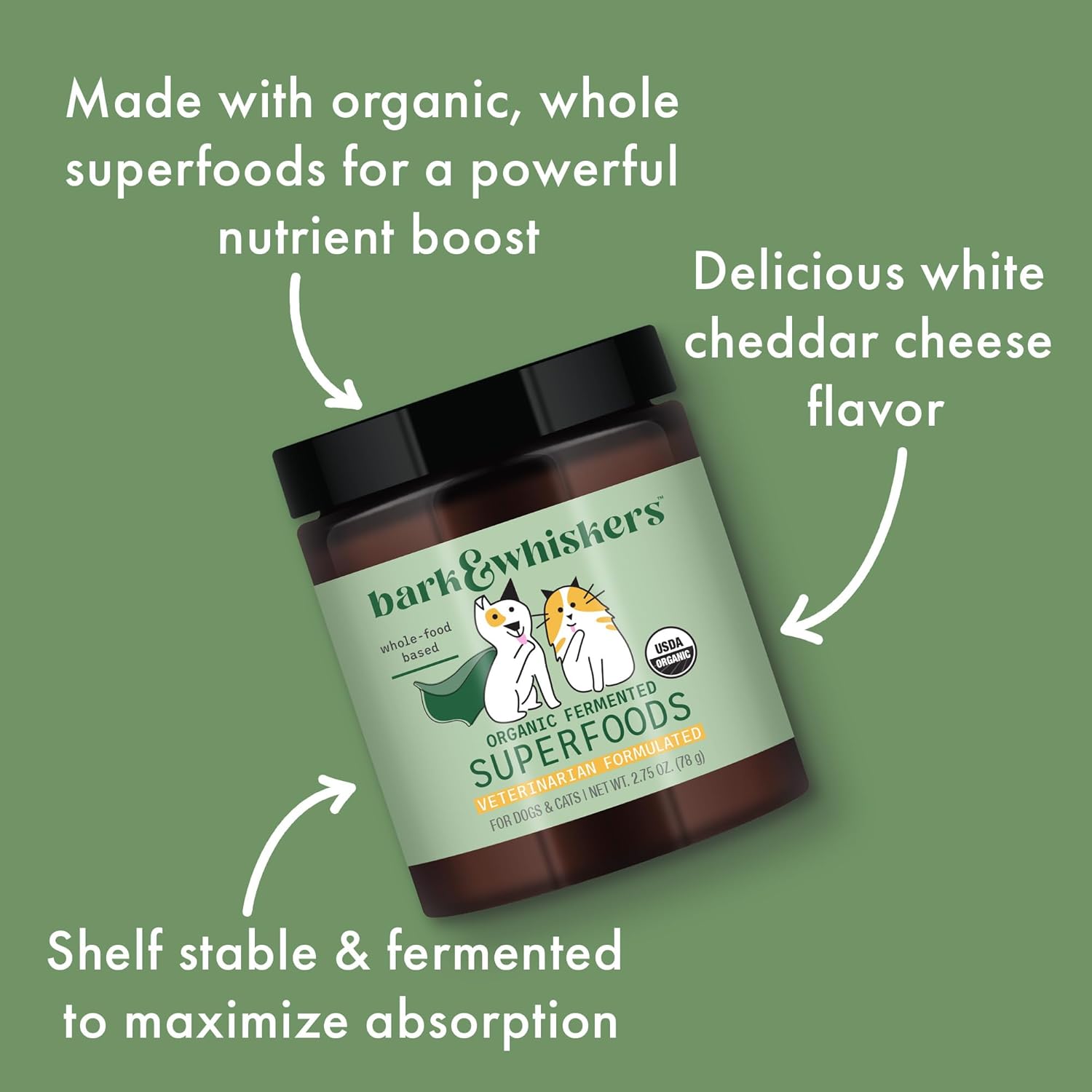 Dr. Mercola Organic Fermented Food for Cats & Dogs, 2.75 oz. per container (78g), non GMO, Gluten Free, Soy Free, USDA Organic : Pet Supplies