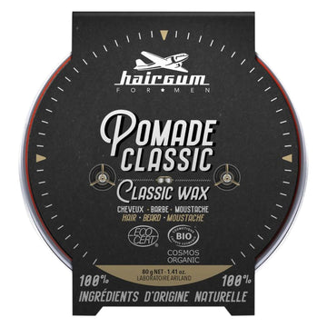 Hairgum Beard Styling Wax And Hair Pomade - Mens Classic Organic Hair Wax - Natural Hair Styling Wax With Easy Style - Firm Hold Hair Pomade For All Hair Type - High Shine Hair Wax Lasts All Day Long