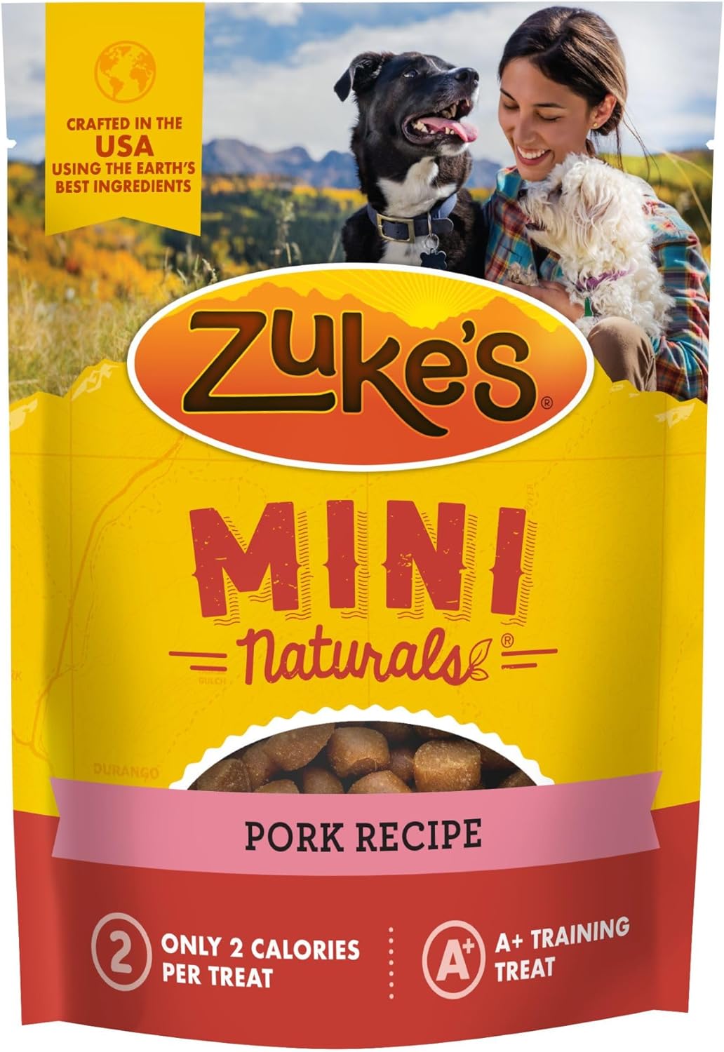 Zuke’S Mini Naturals Soft And Chewy Dog Treats For Training Pouch, Natural Treat Bites With Pork Recipe - 6.0 Oz Bag