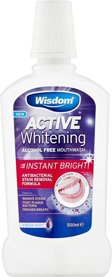 Wisdom Active White Bright Mouth Wash, (Pack Of 1)