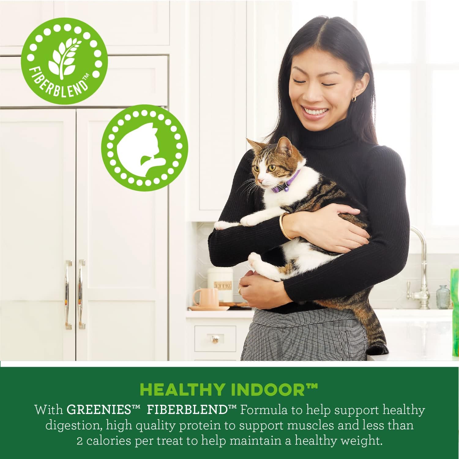 Greenies Feline Smartbites Healthy Indoor Natural Treats for Cats, Chicken Flavor, 16 oz. Tub : Pet Supplies