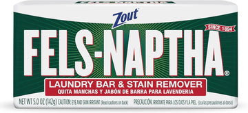 Zout Fels-Naptha Laundry Bar And Stain Remover, Tough Stain Removal, 5 Ounces