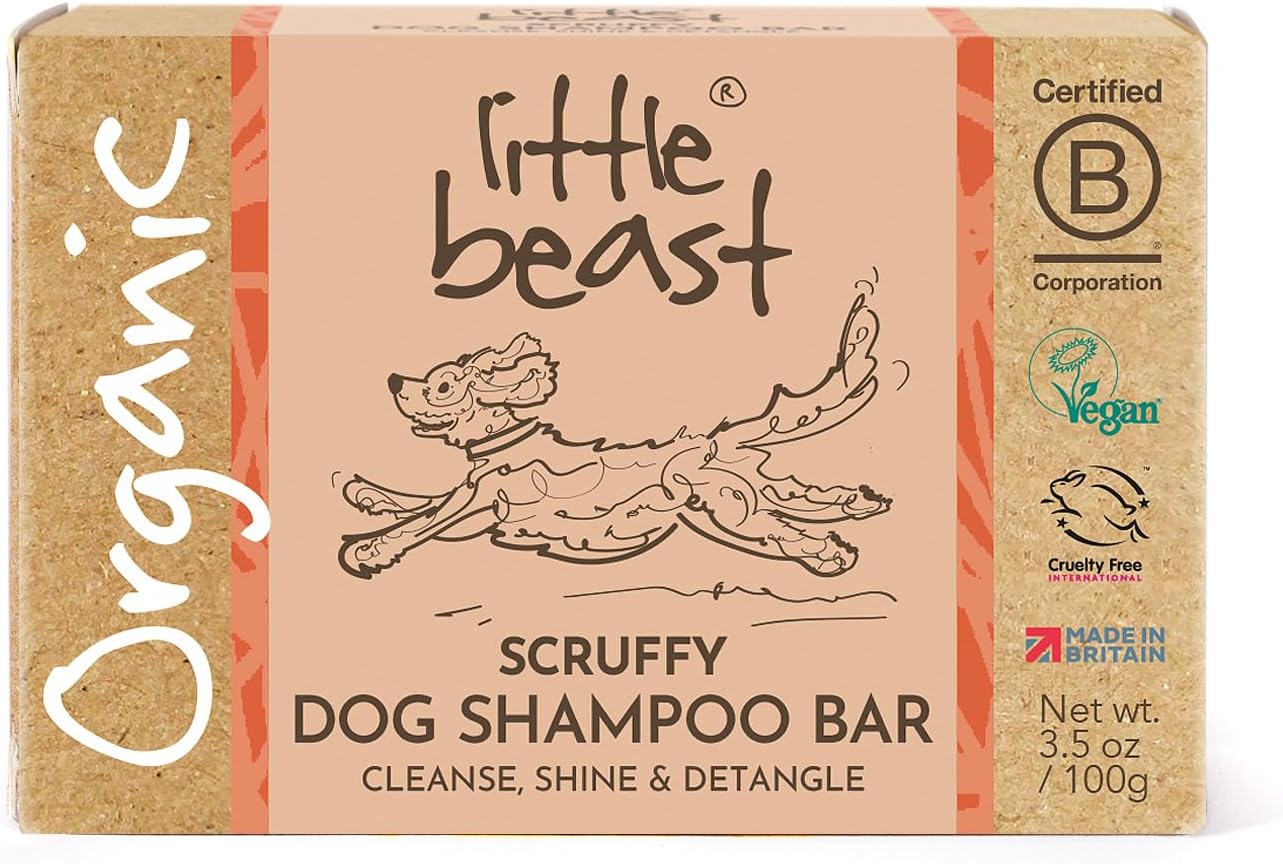 Little Beast Sensitive Dog Shampoo Bar | Soothing Dog Shampoo With Sweet Almond Oil & Oatmeal | Vegan, Cruelty-Free, No Sls Or Parabens | Gentle Shampoo For Sensitive Skin | 100G