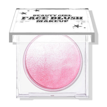 Kyda Baked Blush, Orange Glow Powder For Blush And Highlighter, High Glossy Finish, Lightweight Blendable Shimmer Blusher, Multiuse Baked Powder, 0.53 Oz