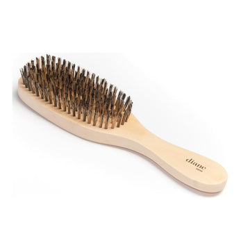 Diane Reinforced Boar Bristle Wave Brush for Men and Barbers – Hard Bristles for Thick to Coarse Hair – Use for Detangling, Smoothing, Wave Styles, Restore Shine and Texture