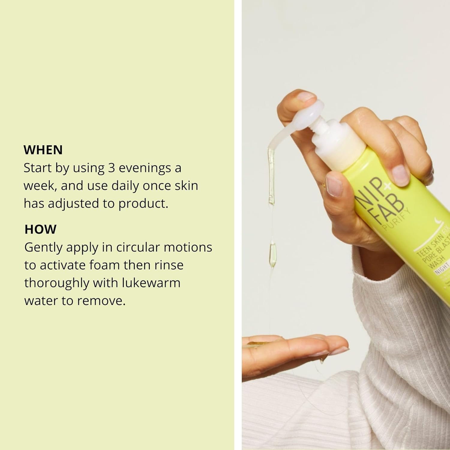 Nip + Fab Teen Skin Fix Pore Blaster Day Face Wash with Wasabi Extract and Vitamin E Cleansing Micellar Gel Facial Cleanser for Oil Control, Refining Minimizing Pores, 145ml : Amazon.co.uk: Beauty