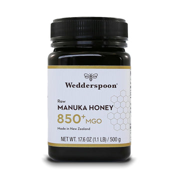 Wedderspoon Raw Premium Manuka Honey, MGO 850, 17.6 Oz, Unpasteurized New Zealand Honey, Traceable from Our Hives to Your Home