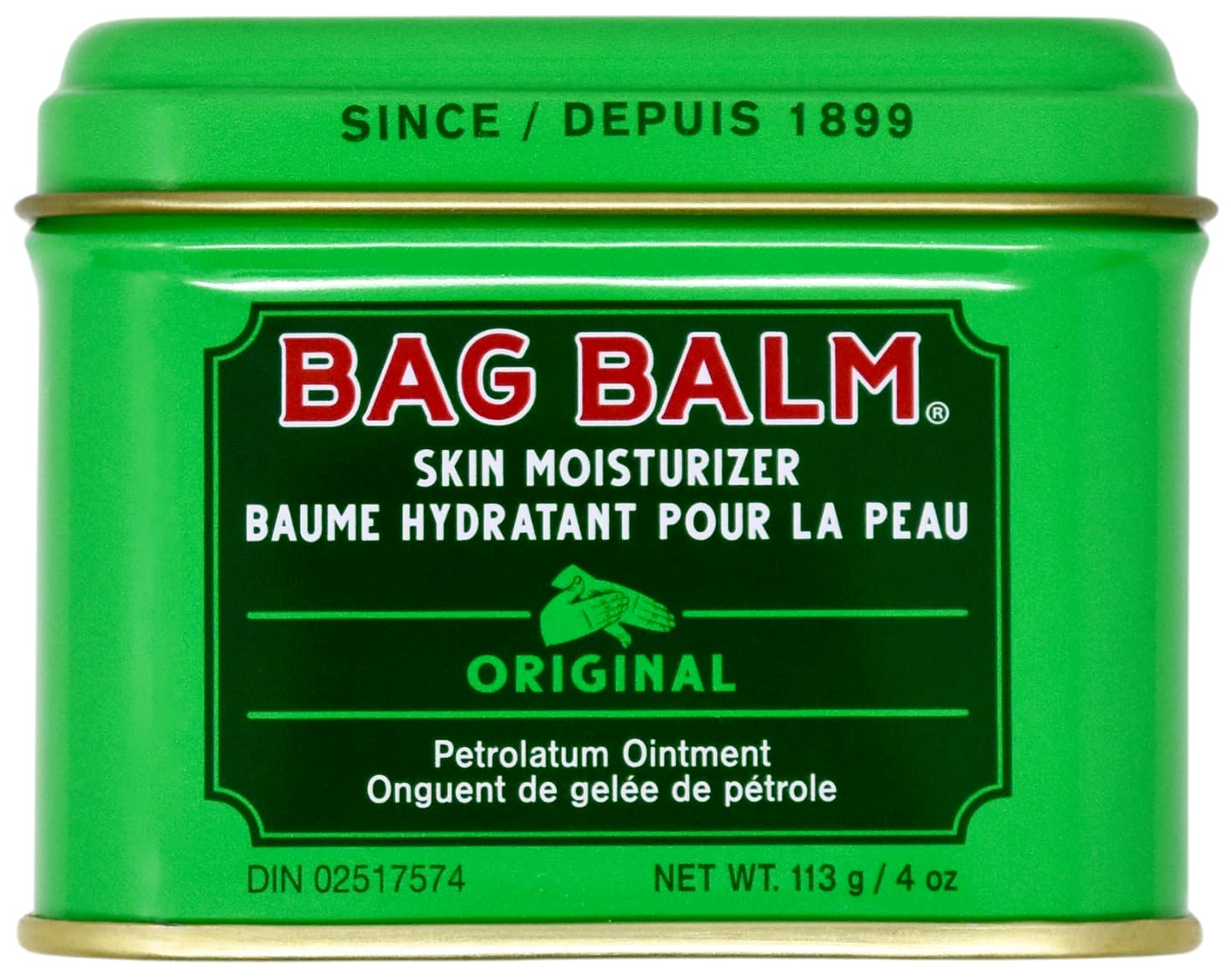 Bag Balm Vermont'S Original Moisturizing For Dry Skin, Chapped Lips, Cracked Heels, Dog Paw Pads + More. 118 Ml (4 Oz) Tin (1)
