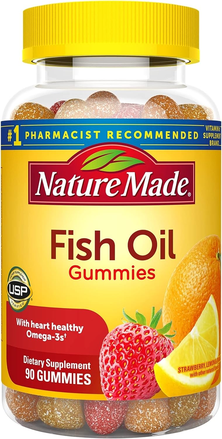 Nature Made Fish Oil Gummies, Omega 3 Fish Oil Supplements, Healthy He