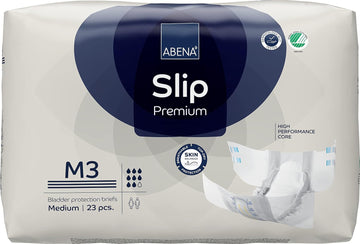 ABENA Slip Premium All-In-One Incontinence Pads For Men & Women, Eco-Labelled Womens Incontinence Pads, Mens Incontinence Pads - Medium 3, 70-110cm Waist, 3100ml Absorbency, 23PK