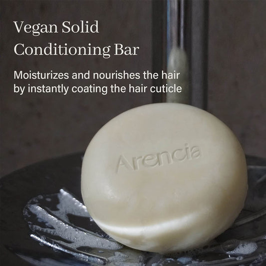 The Satin Conditioner Bar For Dry Damaged Hair & All Hair Type - Hydrating, Color Protecting, Soft And Glossy Hair - Vegan, Natural, Ph Balanced, Sulfate Free, Eco Friendly, Plastic Free