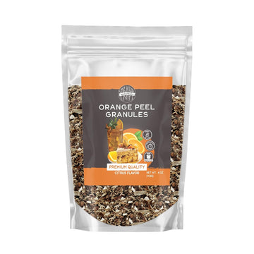 Birch & Meadow 4 Oz Orange Peel Granules, Dried Peels, Citrus Flavor