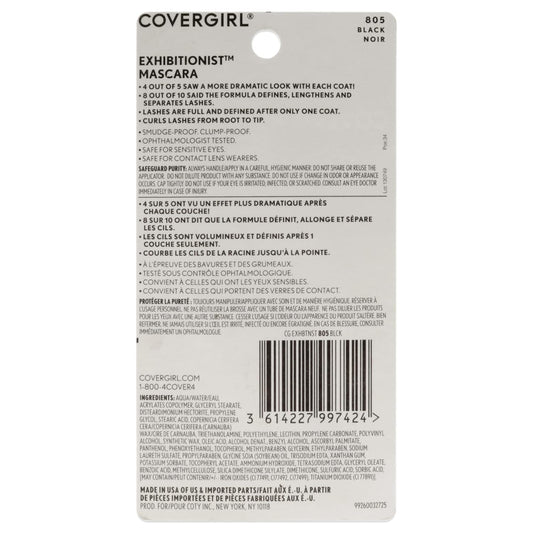 Covergirl - Exhibitionist Mascara, Volumizing, Easy Glide, No Smudge, 100% Cruelty-Free : Beauty & Personal Care