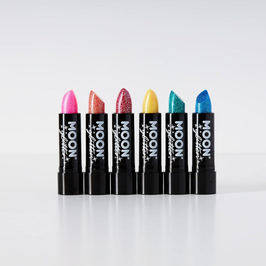 Iridescent Glitter Lipstick By Moon Glitter - 5G (Set Of 6)