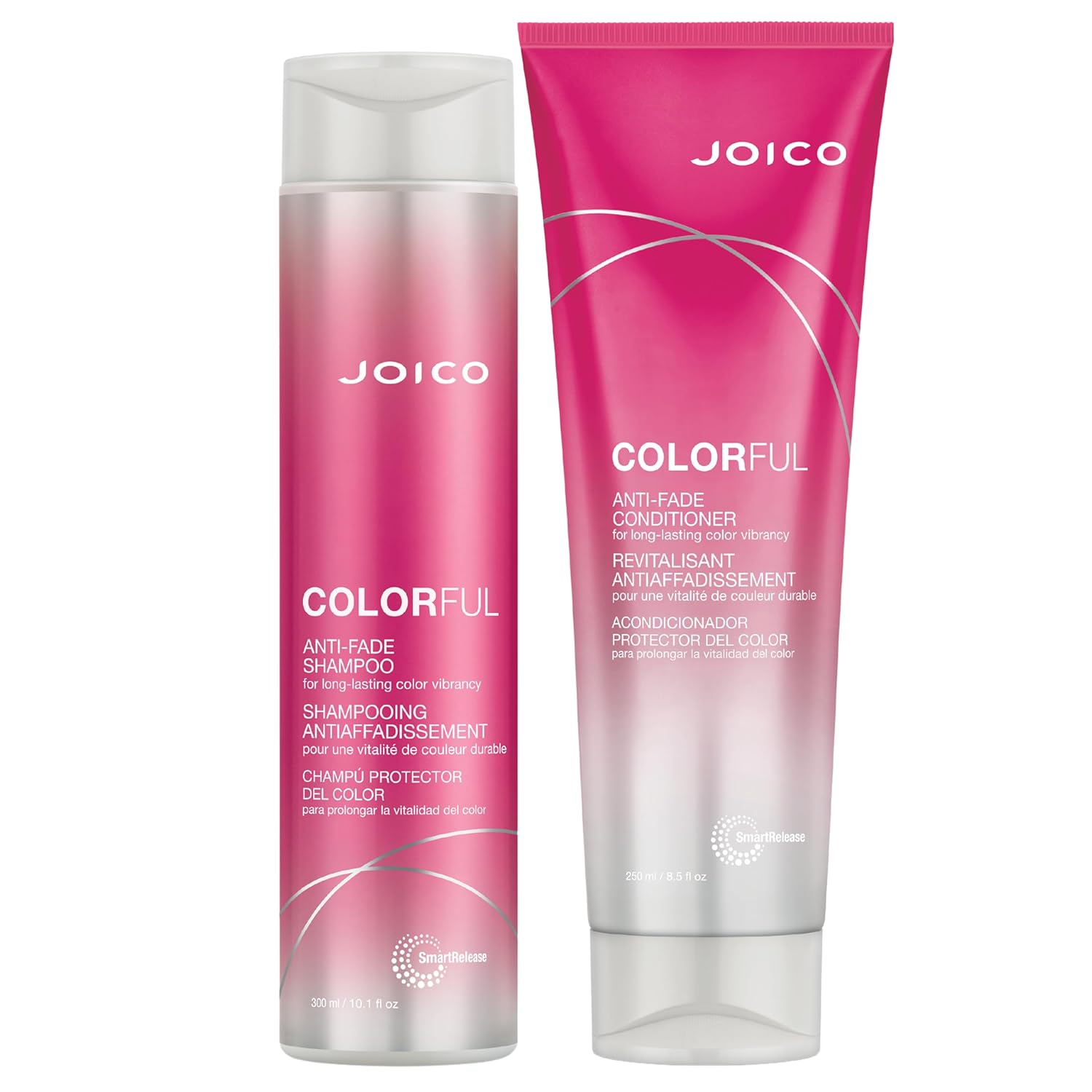 Joico Colorful Anti-Fade Shampoo And Conditioner | For Color-Treated Hair | Preserve Hair Color & Vibrancy Long-Term | Boost Shine & Reduce Breakage | Sulfate Free | With Camellia Oil & Pomegranate
