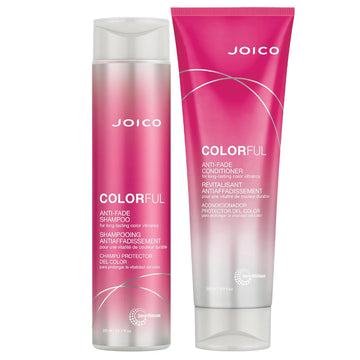 Joico Colorful Anti-Fade Shampoo And Conditioner | For Color-Treated Hair | Preserve Hair Color & Vibrancy Long-Term | Boost Shine & Reduce Breakage | Sulfate Free | With Camellia Oil & Pomegranate