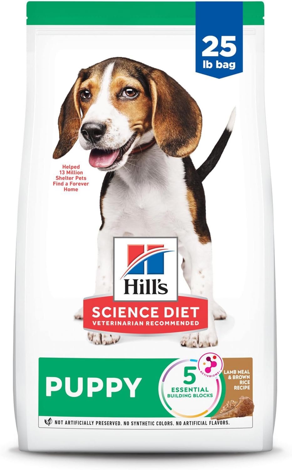 Hill'S Science Diet Puppy, Puppy Premium Nutrition, Dry Dog Food, Lamb & Brown Rice, 25 Lb Bag