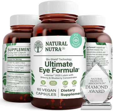 Natural Nutra Ultimate Eye Health Vitamins, Eye Supplement, Helps Improve Eye Health, Bilberry Extract, 60 Capsule (Pack of 2)