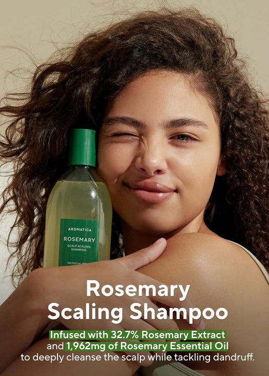 Aromatica Rosemary Scalp Scaling Shampoo And Conditioner Set 13.53 Fl.Oz Each – Vegan Hair Care Gift Set With Rosemary Oil. Sulfate Free Shampoo Conditioner For Hair Growth
