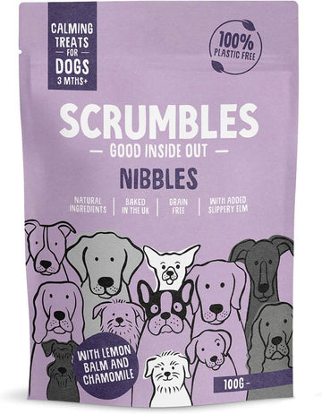 Scrumbles Nibbles, 100% Natural Calming Dog Treats, Grain Free Turkey Training Treats, Multipack of 8 x 100g?DT-TN