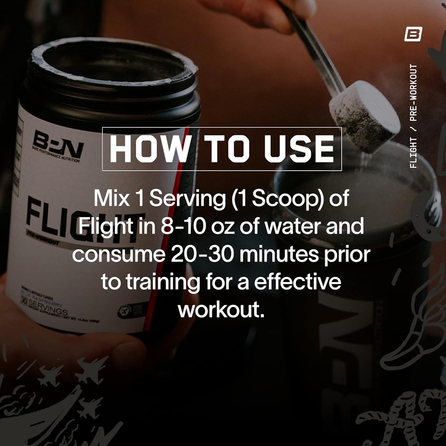 BARE PERFORMANCE NUTRITION, BPN Flight Pre Workout, Strong Increased Energy/Focus, Improved Endurance/Muscle Pumps, Strawberry Kiwi : Health & Household