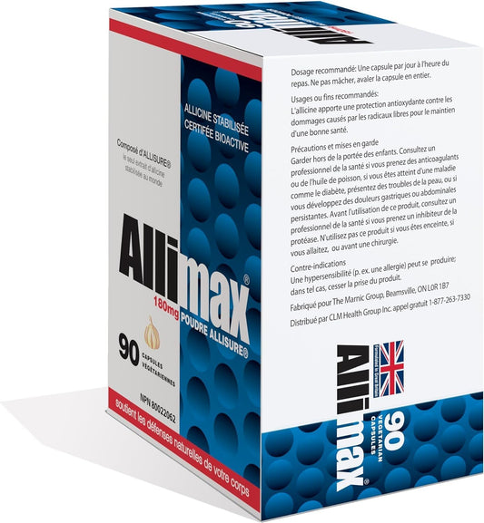 Allimax International Limited, Allimax 180 Mg 90 Vegcaps