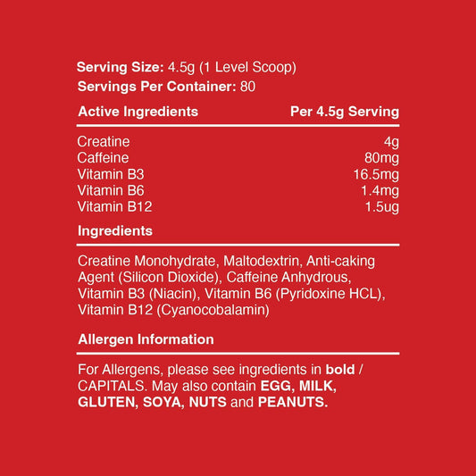Warrior Creatine Monohydrate Powder + Energy 360G - Formulated As A Pre Workout To Fuel Performance And Support Muscle Recovery - Contains Caffeine & Vitamins - 80 Servings (Unflavoured)