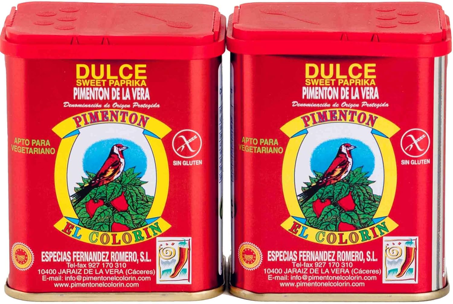 Sweet Smoked Spanish Paprika (2X125G Tins Pack) Pimenton El Colorin