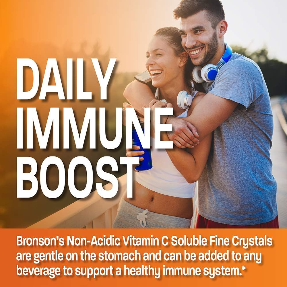 Non Acidic Vitamin C Powder Sodium Ascorbate Non GMO Soluble Fine Crystals - Healthy Immune System, Antioxidant and Cell Protection - 1 Pound (16 Oz, 454 Grams) : Health & Household