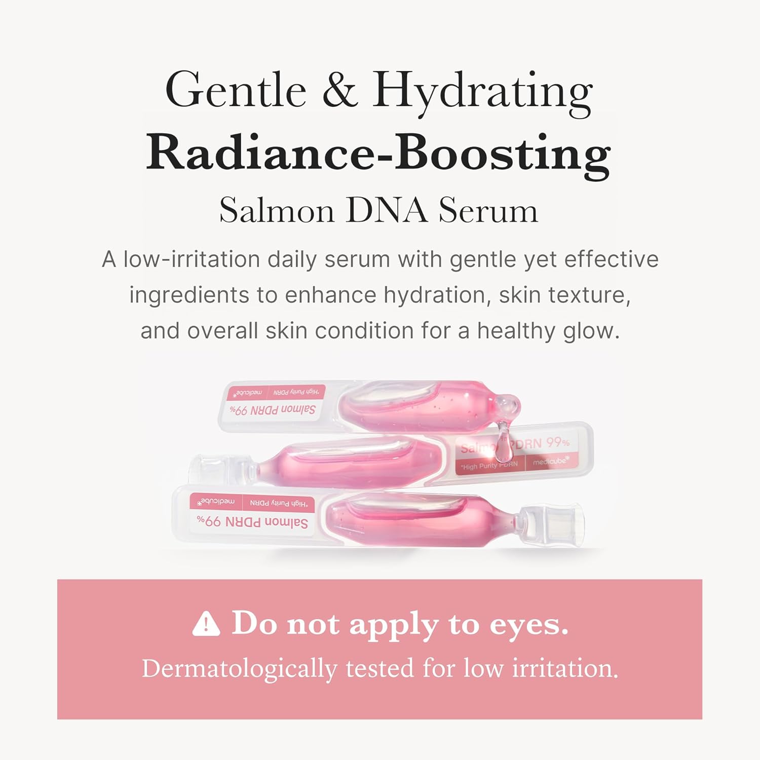 Medicube Salmon Dna Pdrn Pink One Day Serum | 99% Salmon Dna Pdrn Intensive Ampoule, Collagen, Glutathione, Hyaluronic Acid - Improves Skin Radiance | Korean Skincare 0.05 Fl.Oz X 10E : Beauty & Personal Care