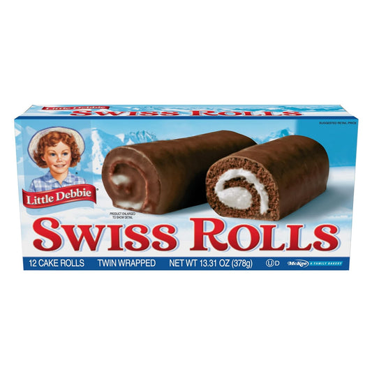 Little Debbie Swiss Rolls, 96 Twin-Wrapped Cake Rolls (8 Boxes)