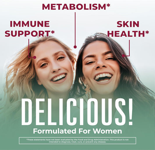 Maryruth Organics Multivitamin For Women | Womens Multivitamin Gummy | Vegan | Usda Organic | Immune Support Gummy Vitamins | Hair Skin And Nails Vitamins For Women | Vitamin D3 | Selenium | 60 Count