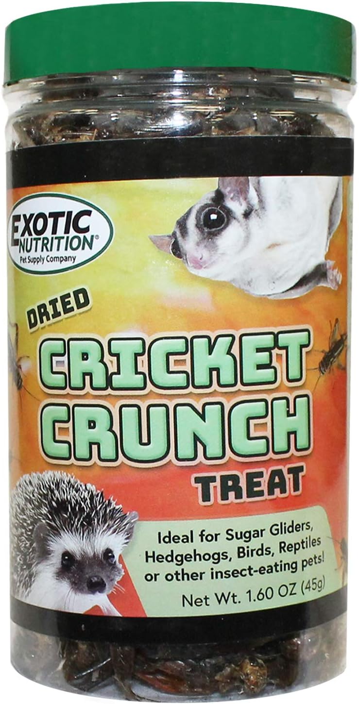 Cricket Crunch (3.2 Oz.) - All Natural Healthy High Protein Insect Treat - Chickens, Birds, Hedgehogs, Bluebirds, Reptiles, Sugar Gliders, Opossums, Skunks, Lizards, Fish, Turtles, Amphibians