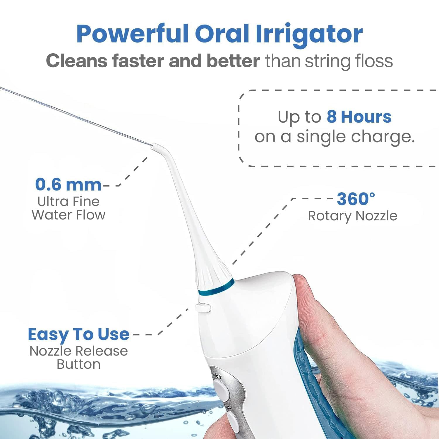 Aquasonic Home Dental Center Rechargeable Power Toothbrush & Smart Water Flosser - Complete Family Oral Care System - 10 Attachments And Tips Included - Various Modes & Timers (Black) : Health & Household