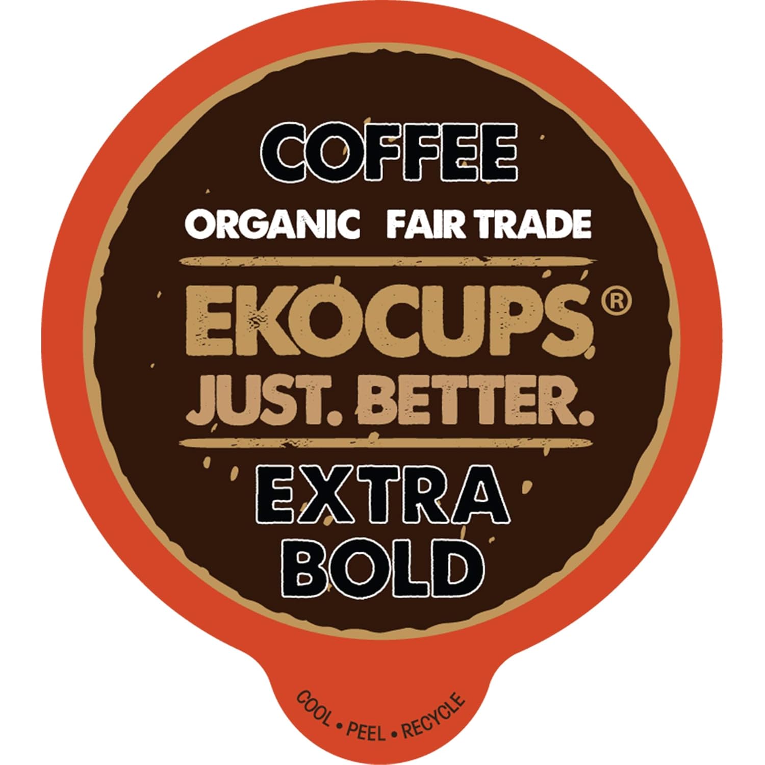 Ekocups Organic Extra Bold Roast Coffee Pods, Extra 30% More Coffee Per Cup, Artisan Fair Trade Dark Roast, Extra Bold Coffee For Keurig K Cup Machines, Recyclable Pods, 40 Count
