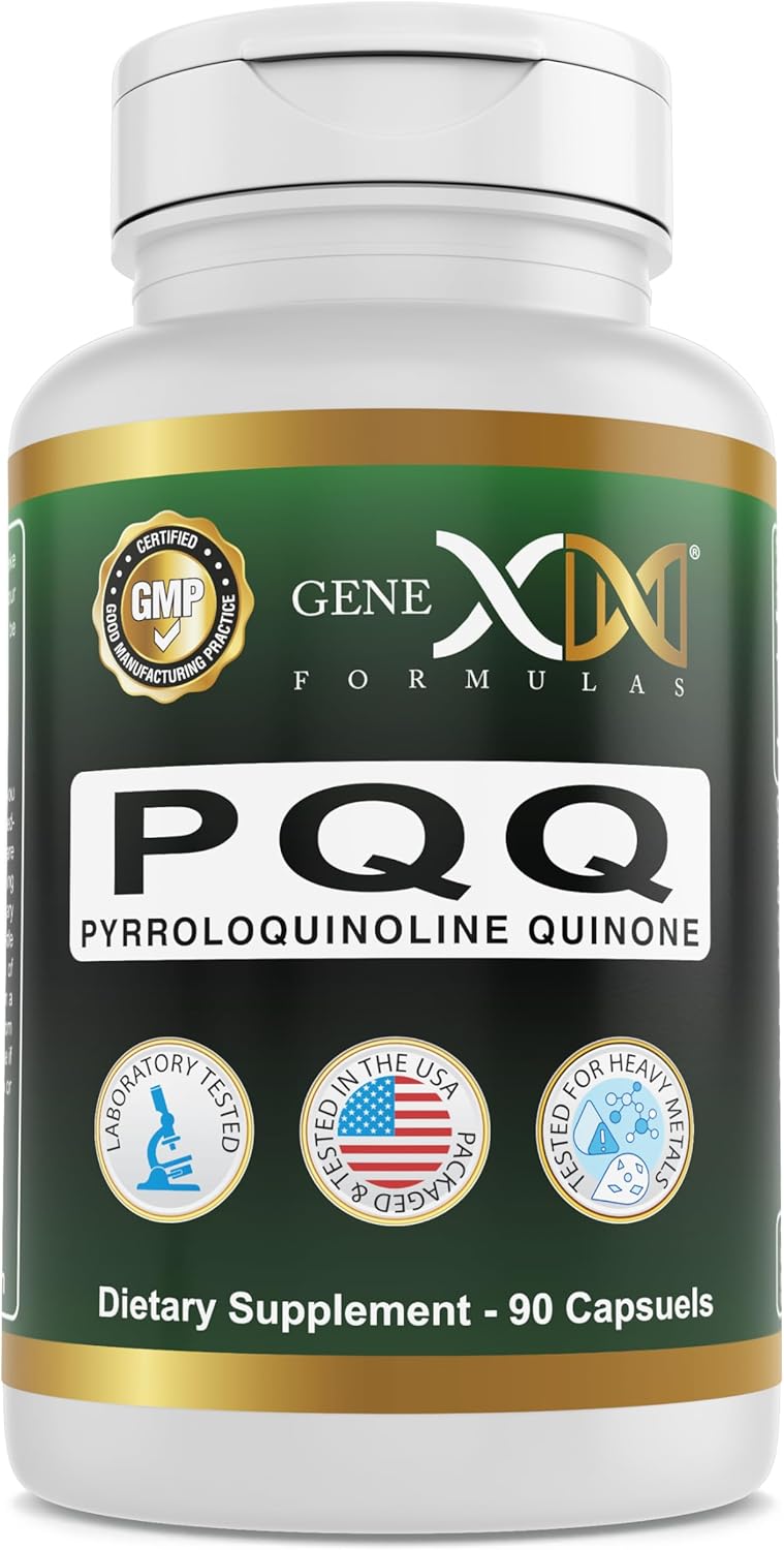 Genex Formulas 20Mg Pqq Pyrroloquinoline Quinone (90 Capsules) | Supports Mitochondria, Cardiovascular, And Cognitive Health - Non-Gmo, Gluten Free, Vegetarian - 90 Day Supply
