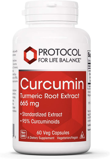 Protocol Curcumin 665mg - Turmeric Root Extract - 60 Veg Caps