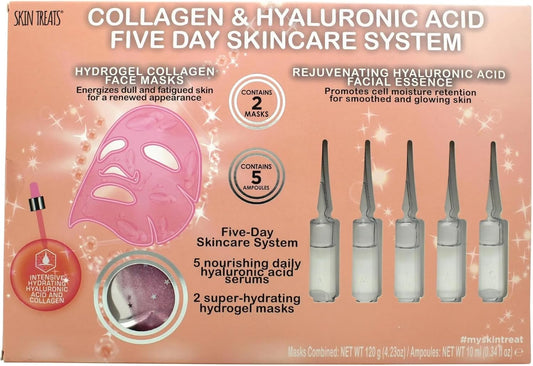 Skin Treats Collage Glitter & Hyaluronic Acid Ampoules 5 Day Skincare System