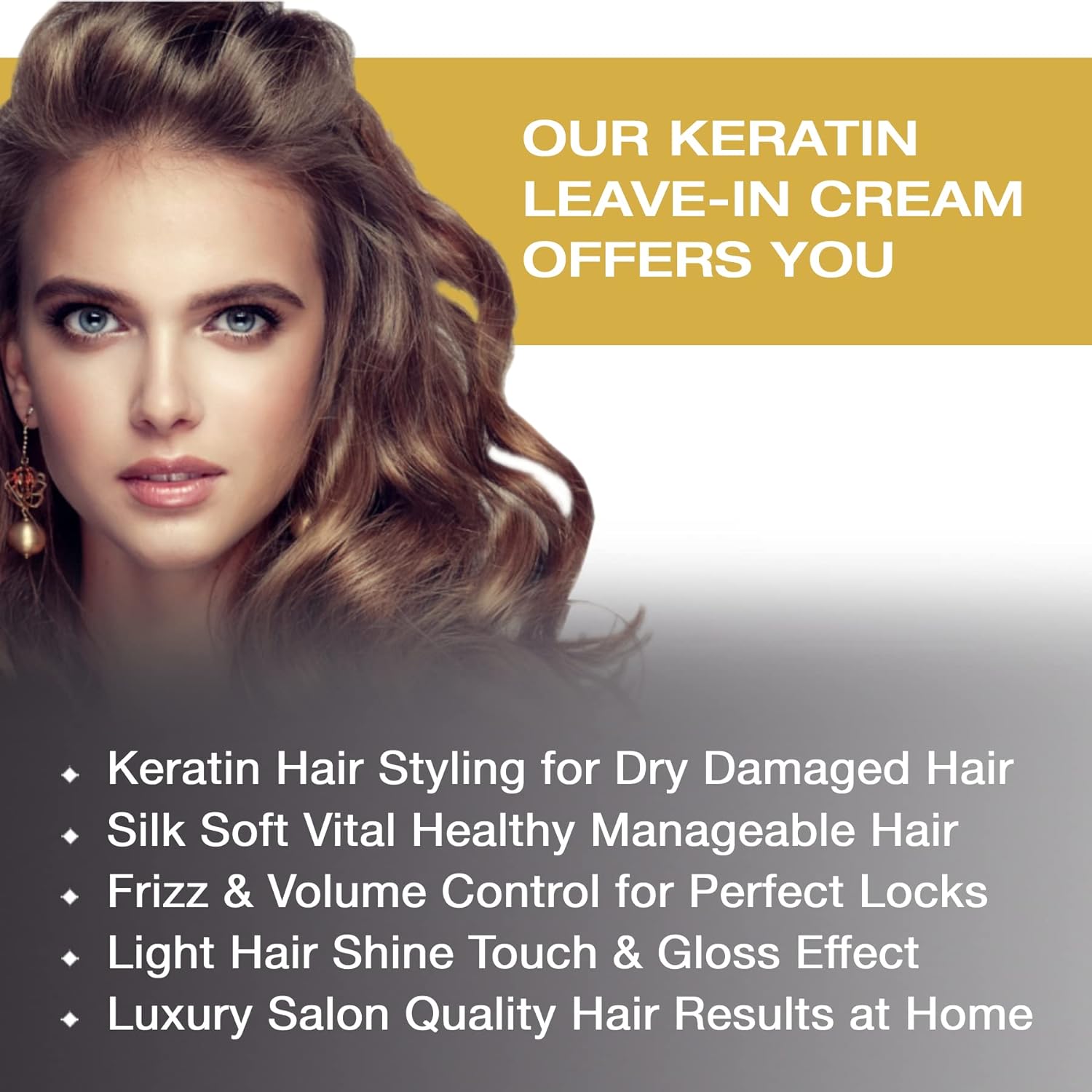 Vitamins Keratin Leave In Conditioner Moisturizer - Thin to Normal Hair Care Moisturizing Hydrating Detangler Cream for Dry Damaged Hair : Beauty & Personal Care