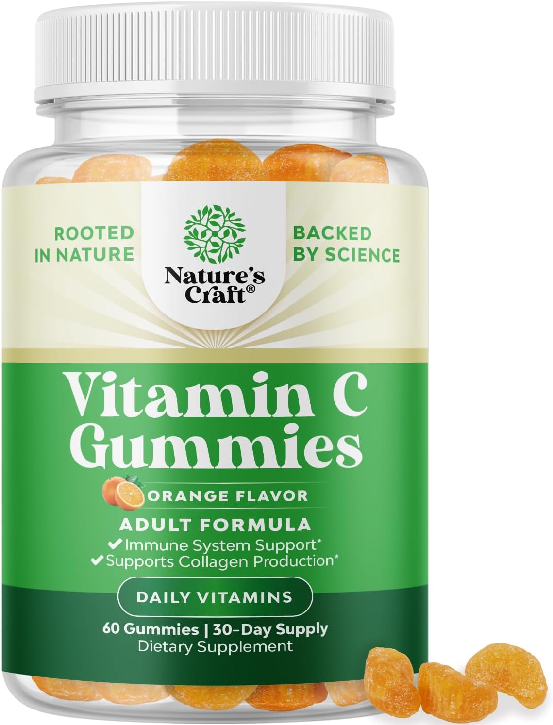 Chewable Vitamin C Gummies for Adults - Halal Vitamin C Immune Support Gummies - Ascorbic Acid Natural Vitamin C Gummy Immune Booster for Adults and Natural Cold Remedy Gummy Vitamin C Vitamins